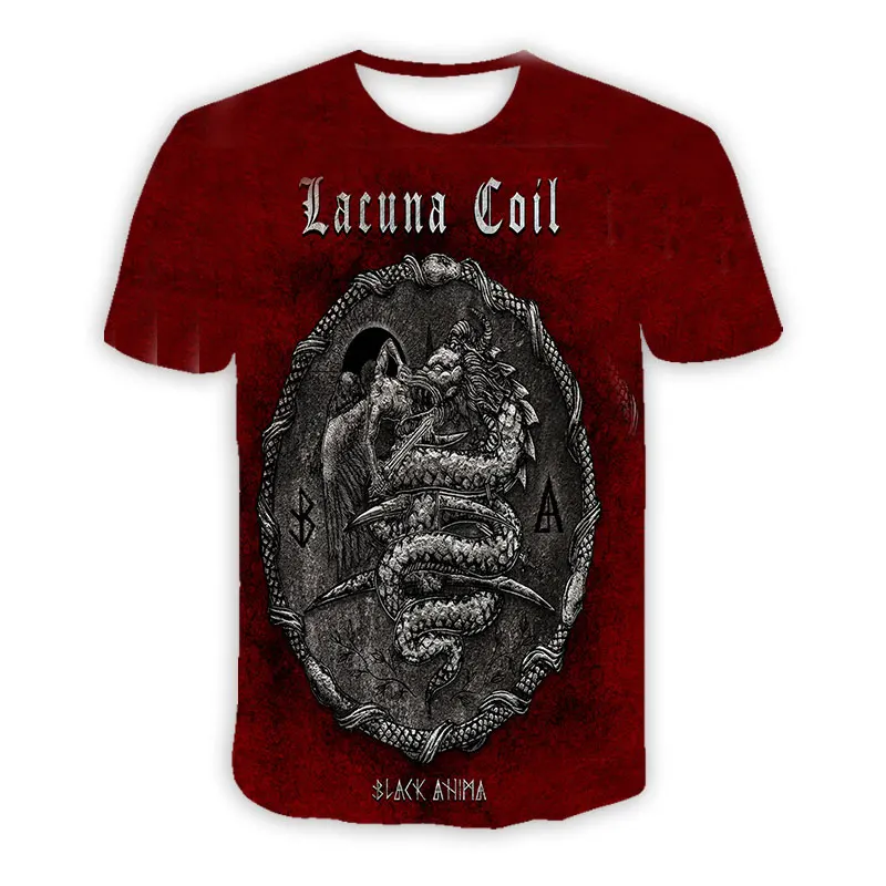 New Fashion Women/Men's 3D Print Lacuna Coil Casual T-shirts Hip Hop Tshirts Harajuku Styles Tops Clothing   H01