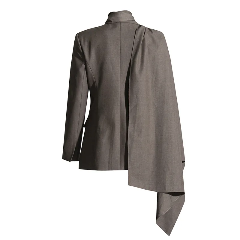 بدلة راقية للسيدات لخريف وشتاء جديد مخصص متعدد الارتداء شال بأكمام طويلة ملابس نسائية ملابس خارجية ropa mujer