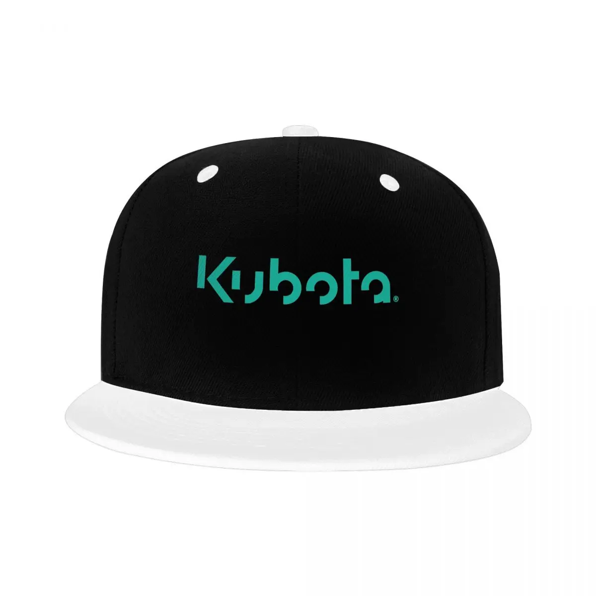 Cappello Hip Hop con ricamo a tesa piatta con Logo Kubota verde menta