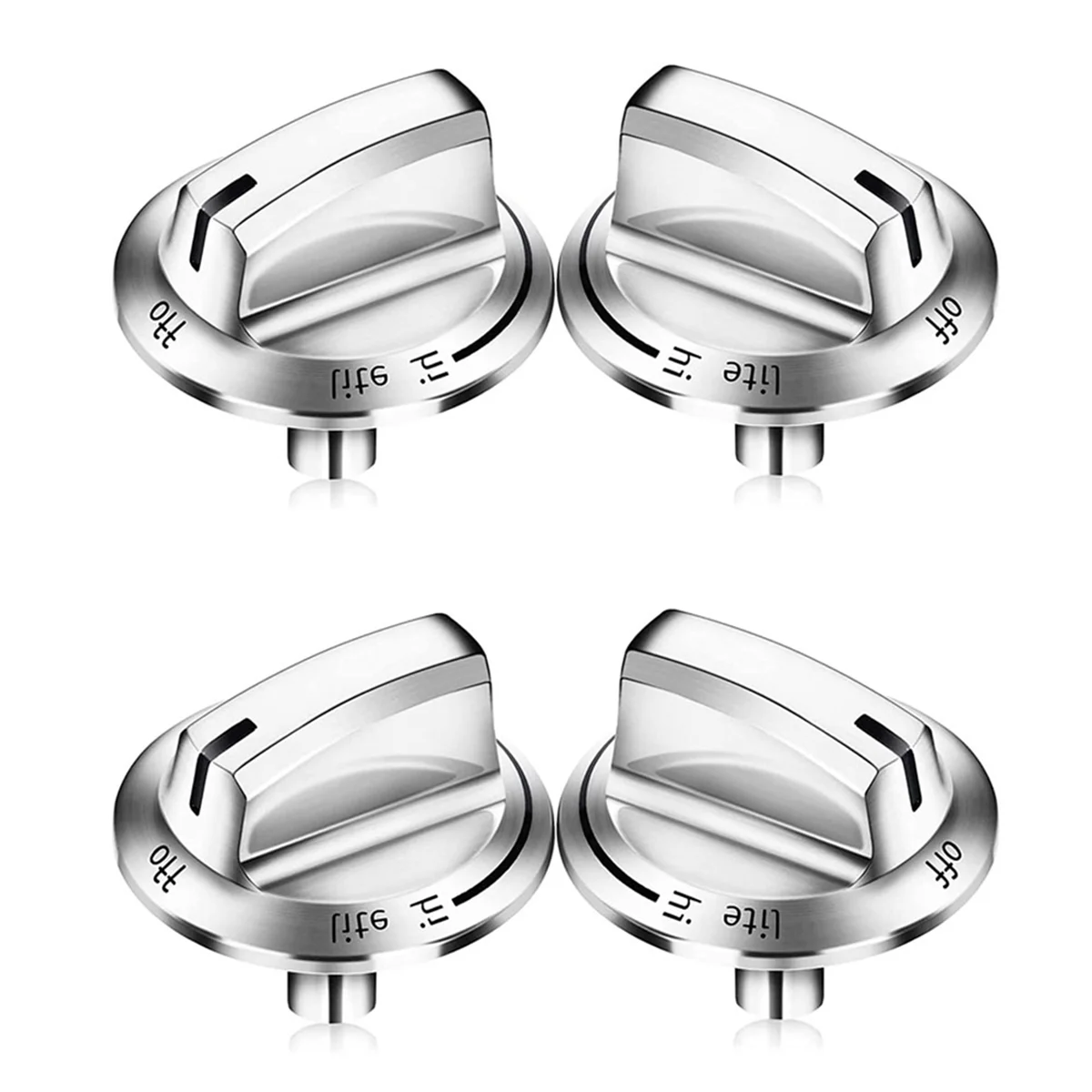 A72P 4 Pack Upgrade 5304525746 Burner Knob for ,Gas Range Knobs,Gas Stove Parts, Replace Control Knob 5304504839