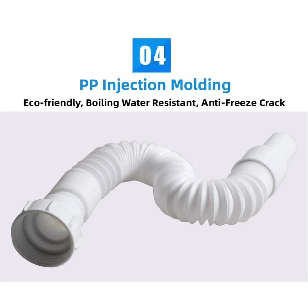 Сливной шланг для кухонной мойки с внутренней резьбой 45 мм, регулируемая телескопическая полипропиленовая труба 300-700 мм для раковины и сантехнических приборов, новинка 2023 года
