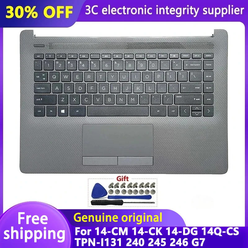 

Новая оригинальная американская клавиатура для ноутбука 14-CK 14-DG 14Q-CS TPN-I131 240 245 246 G7, упор для рук, верхняя крышка, верхний чехол L23241-001