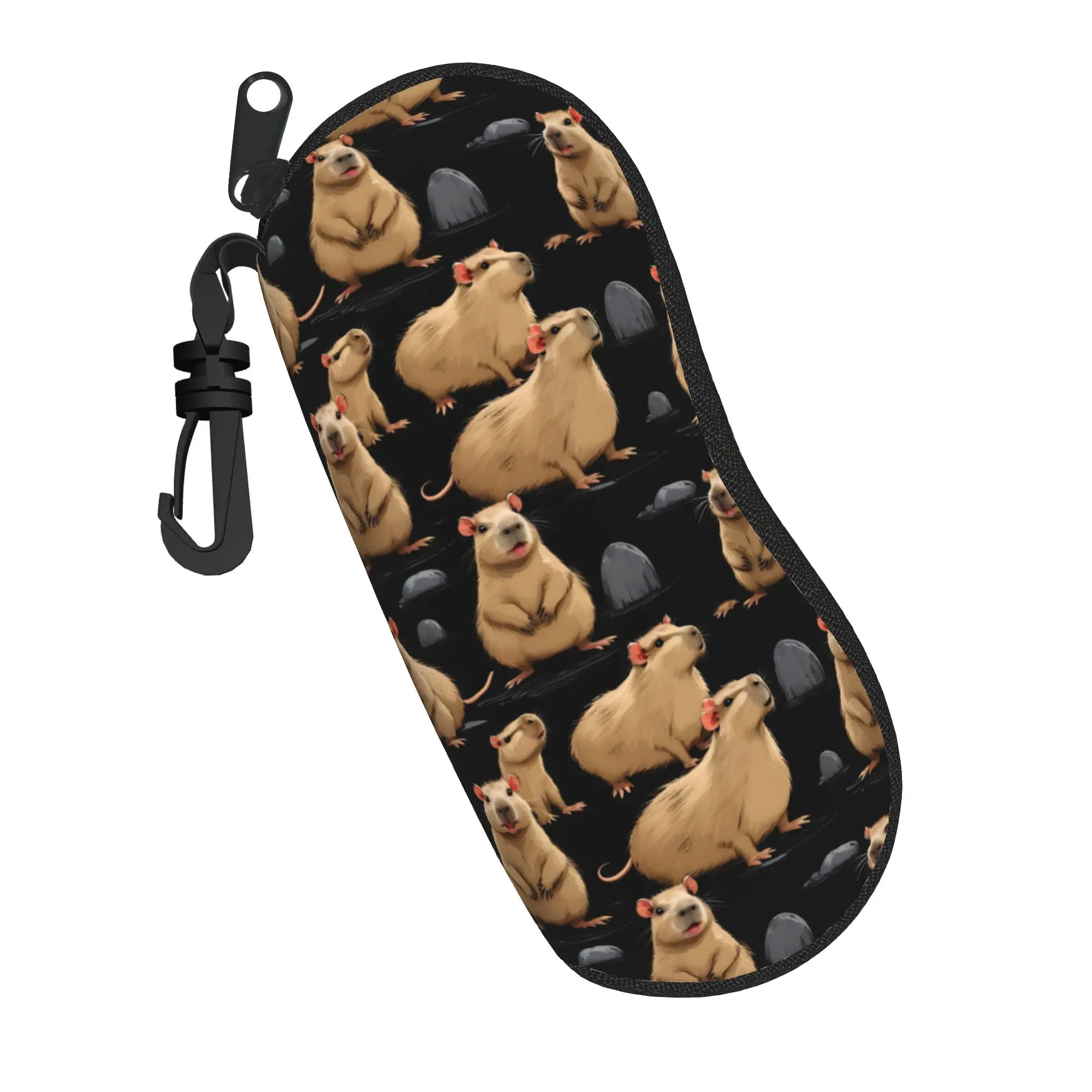 cute Capybara Glasses Case Men Women Printing Box  Glasses Storage Box Anti-Pressure Glasses Box