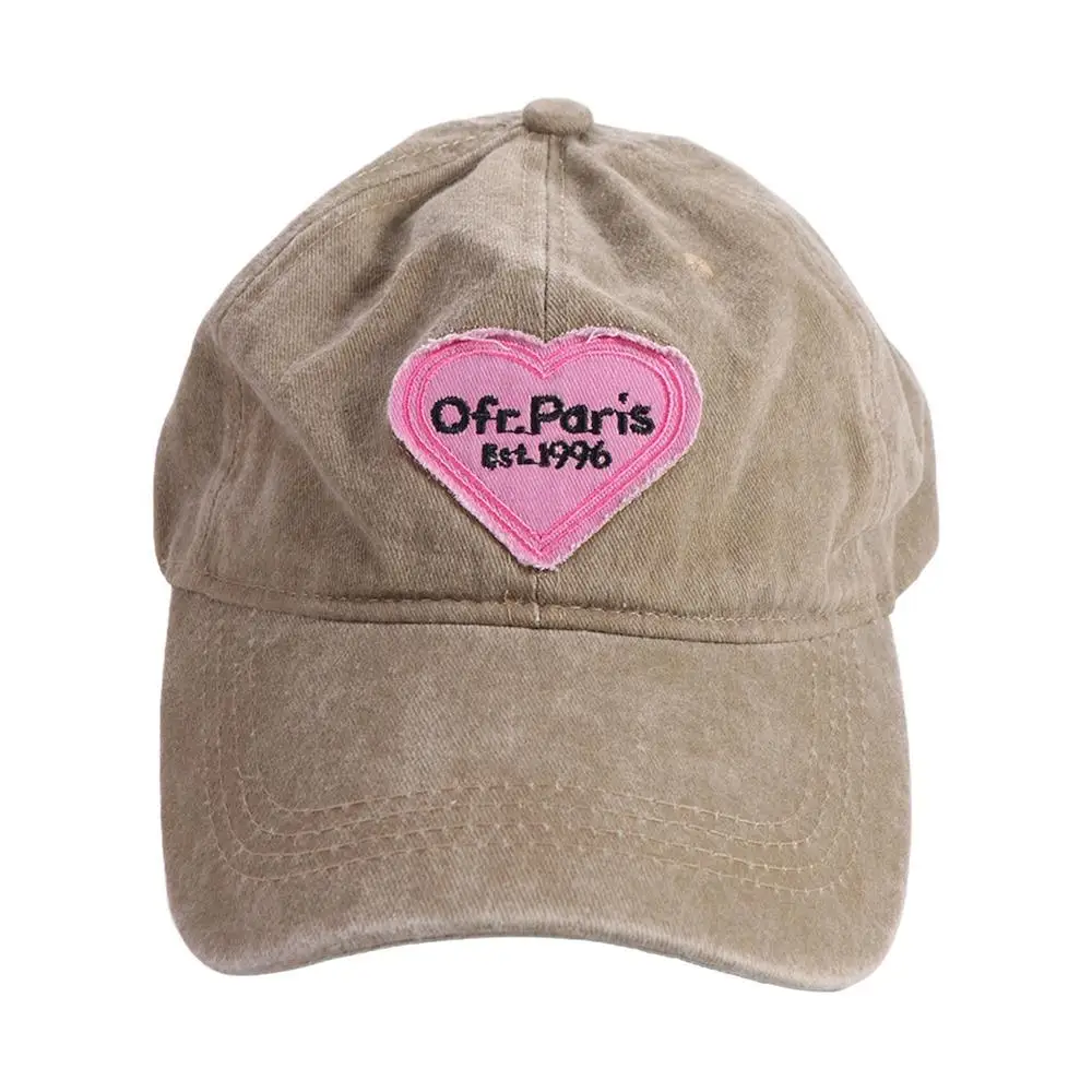 

Ретро-кепка с регулируемым размером, розового цвета, с сердечками, в корейском стиле, для путешествий, солнцезащитная кепка для женщин, кепка-козырек, бейсболка с сердечками, кепка-снепбэк.