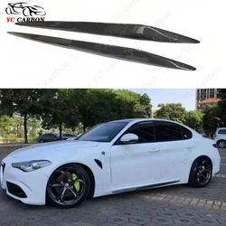 High quality Carbon Fiber Side Skirts Splitters Cupwings Winglets Canards Apron Bumper Side Skirts Cover For Alfa Romeo Giulia