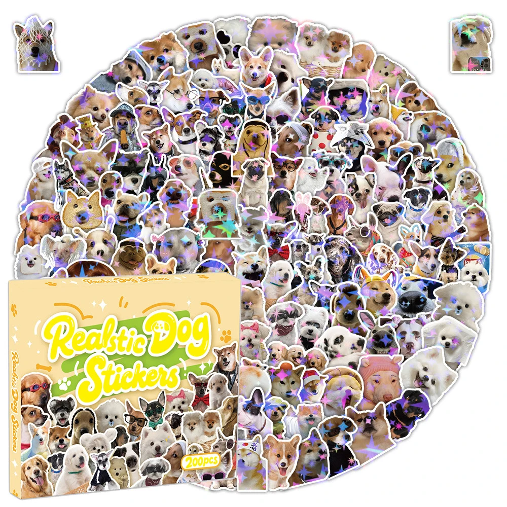 10/50/100/200 ชิ้นสุนัขตลกมีมสติกเกอร์สำหรับเด็กกราฟฟิตี้เครื่องเขียนกระเป๋าเดินทางโทรศัพท์แล็ปท็อปสมุดภาพกันน้ำสติกเกอร์น่ารัก