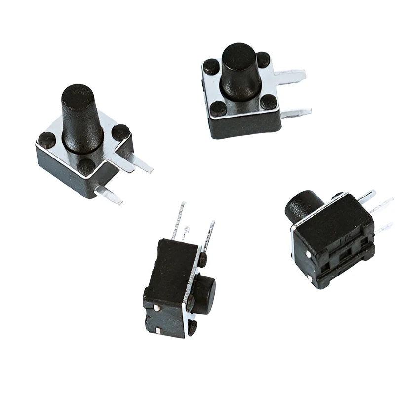 10Pcs 4.5x4.5 Tact Switch (Side 3Pin Dip) 4.5*4.5*3.8/4.3/4.5/4.8/5/6/7/8/9/10mm Self-Reset 12V 50mA Small Push Button Switches