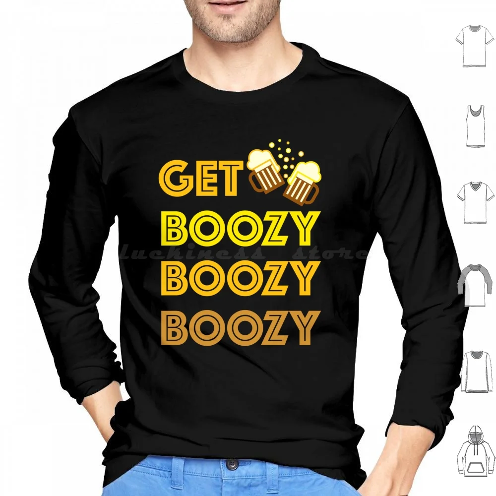 Get Boozy! Hoodies Long Sleeve Drinking Panic Disco Urie Brendon Get Boozy Funny Beer Pray Wicked Oktoberfest