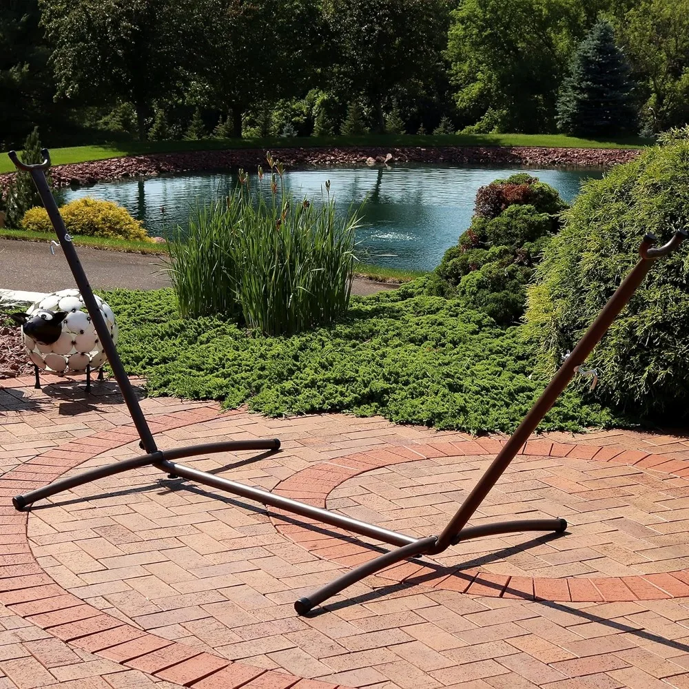 Portátil Aço Hammock Stand com maleta, acabamento Bronze, 400-Pound Capacidade