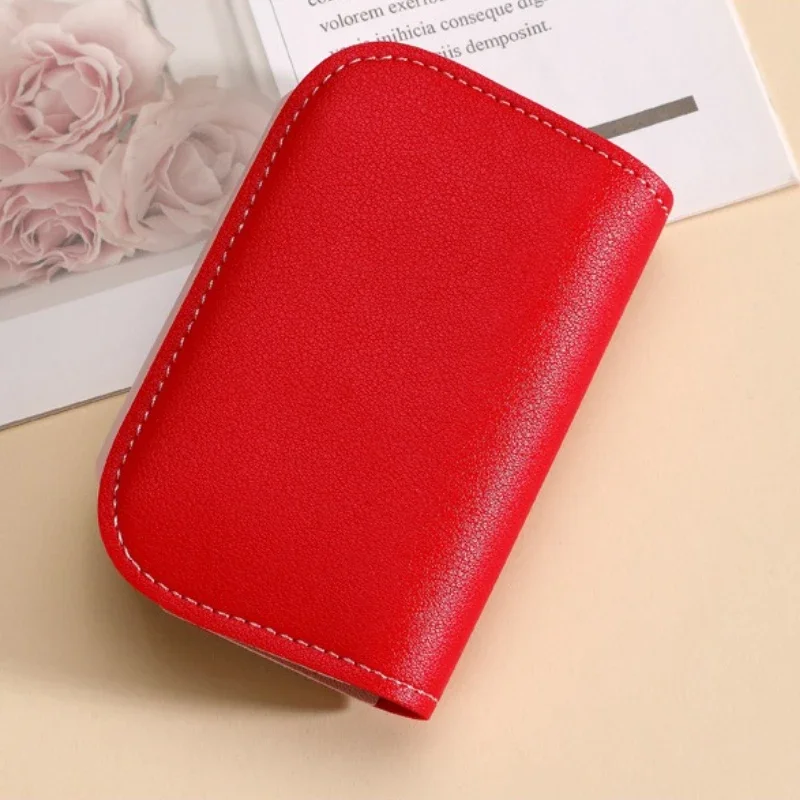 أزياء بسيطة مفتاح حامل بو الجلود المحفظة السيدات على شكل قلب مفتاح المحفظة المنظم حقيبة سيارة مدبرة المنزل المحفظة حامل البطاقة