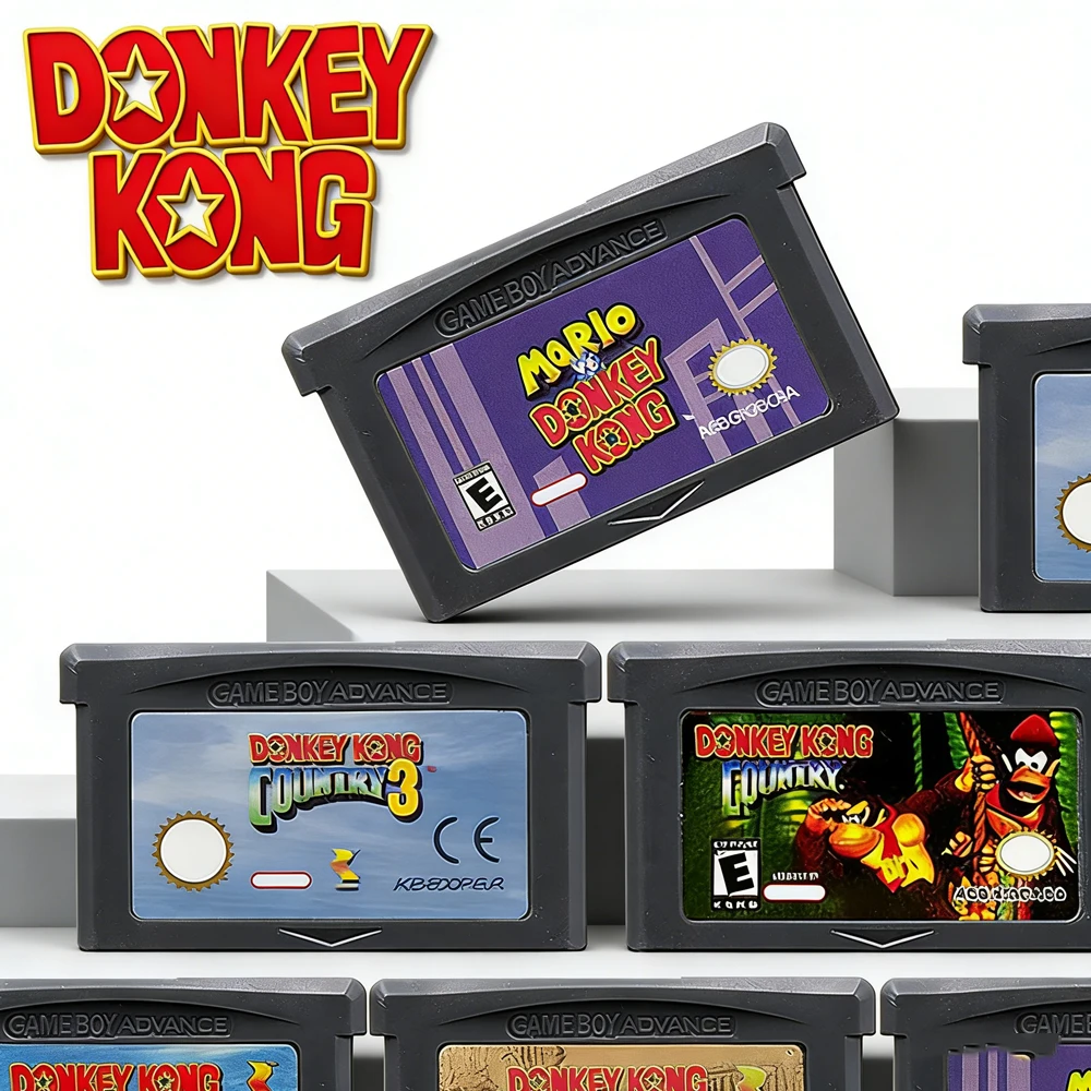 GBA Game 32Bit Cartridge Video Game Console Card Donkey Kong Series Vs. Donkey Kong Country for GBA/SP/DS