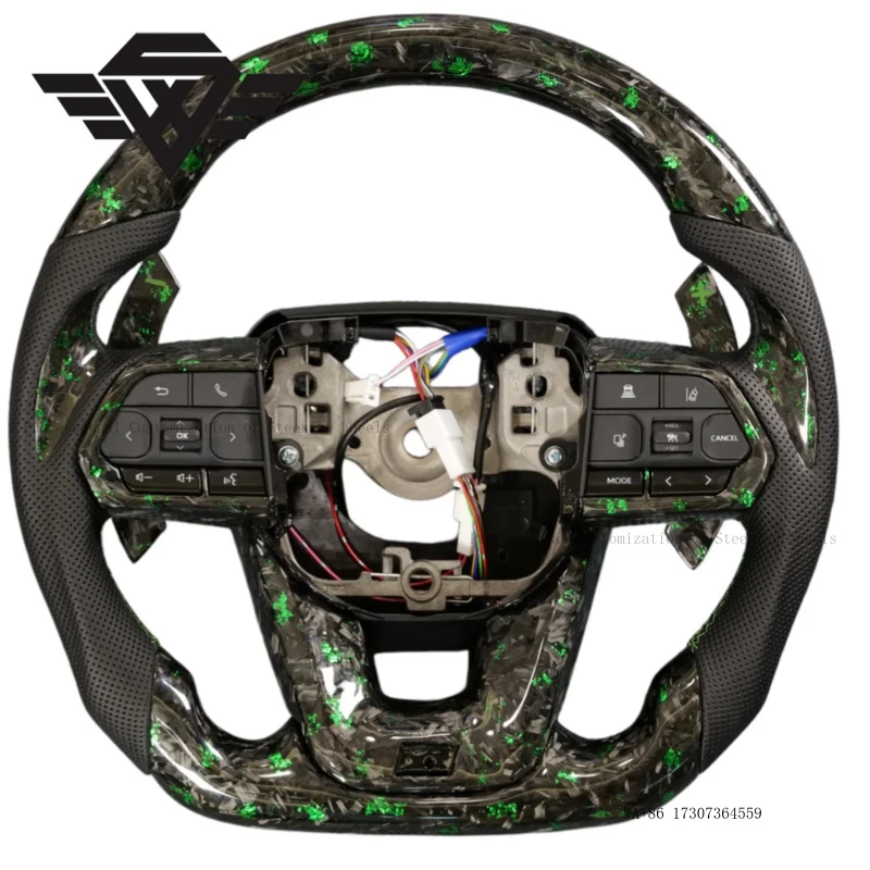 Factory Customized Forged Carbon Steering Wheel for Toyota Land Cruiser LC200 LC300 LC79 LC76 Prado 2017 2020 Camry Corolla