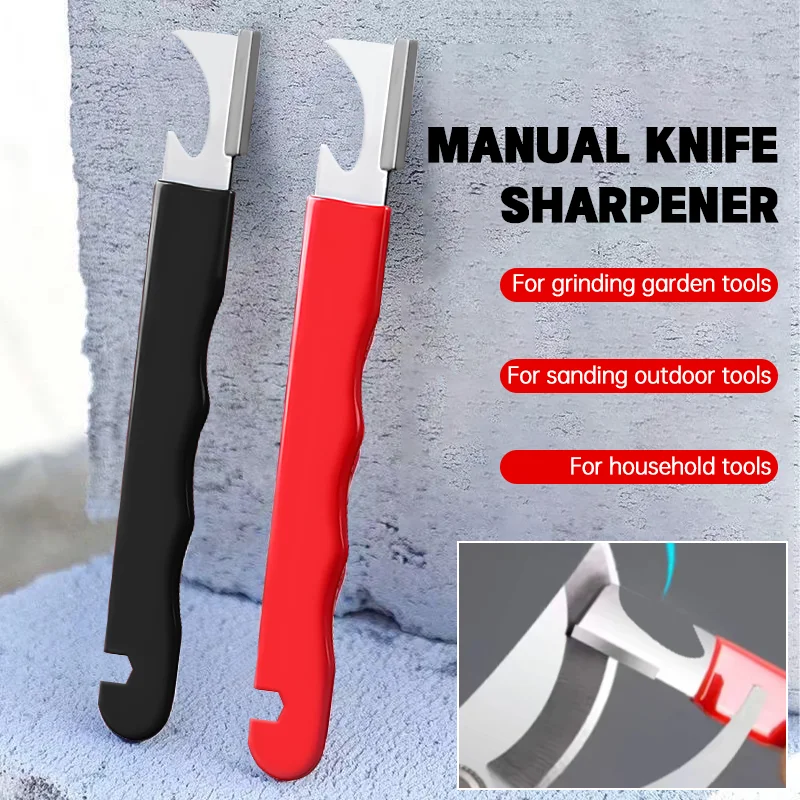 Professional Kitchen Knife Sharpener Portable Double Side Grindstone Durable Tungsten & Diamond Ceramic  for All Blades Scissors