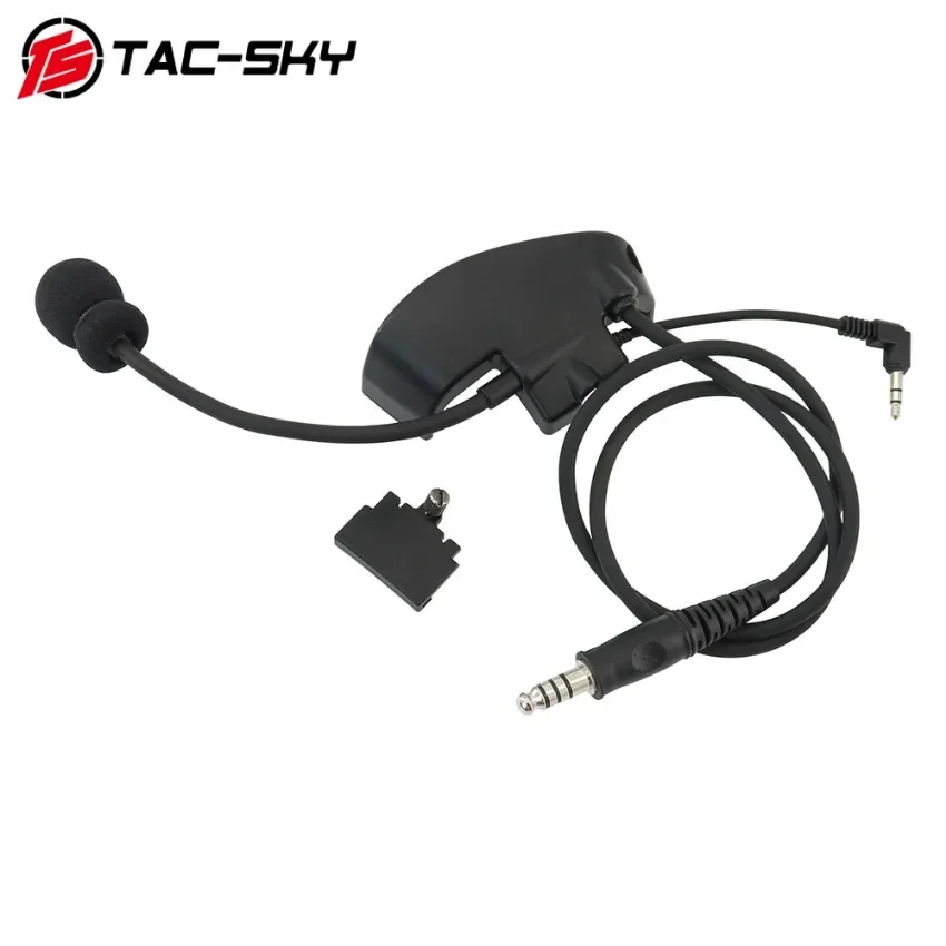 Imagem -03 - Tac-sky Kit de Microfone Adaptador de Fone de Ouvido Militar para Howard Leight Impact Protetores de Ouvido Eletrônicos com U94 Ptt Kenwood para Baofeng