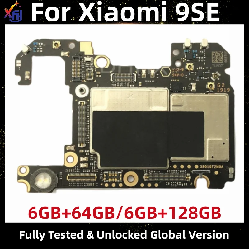 Motherboard for Xiaomi Mi 9SE, Unlocked Mainboard, with Google Playstore Installed, 64GB, 128GB ROM