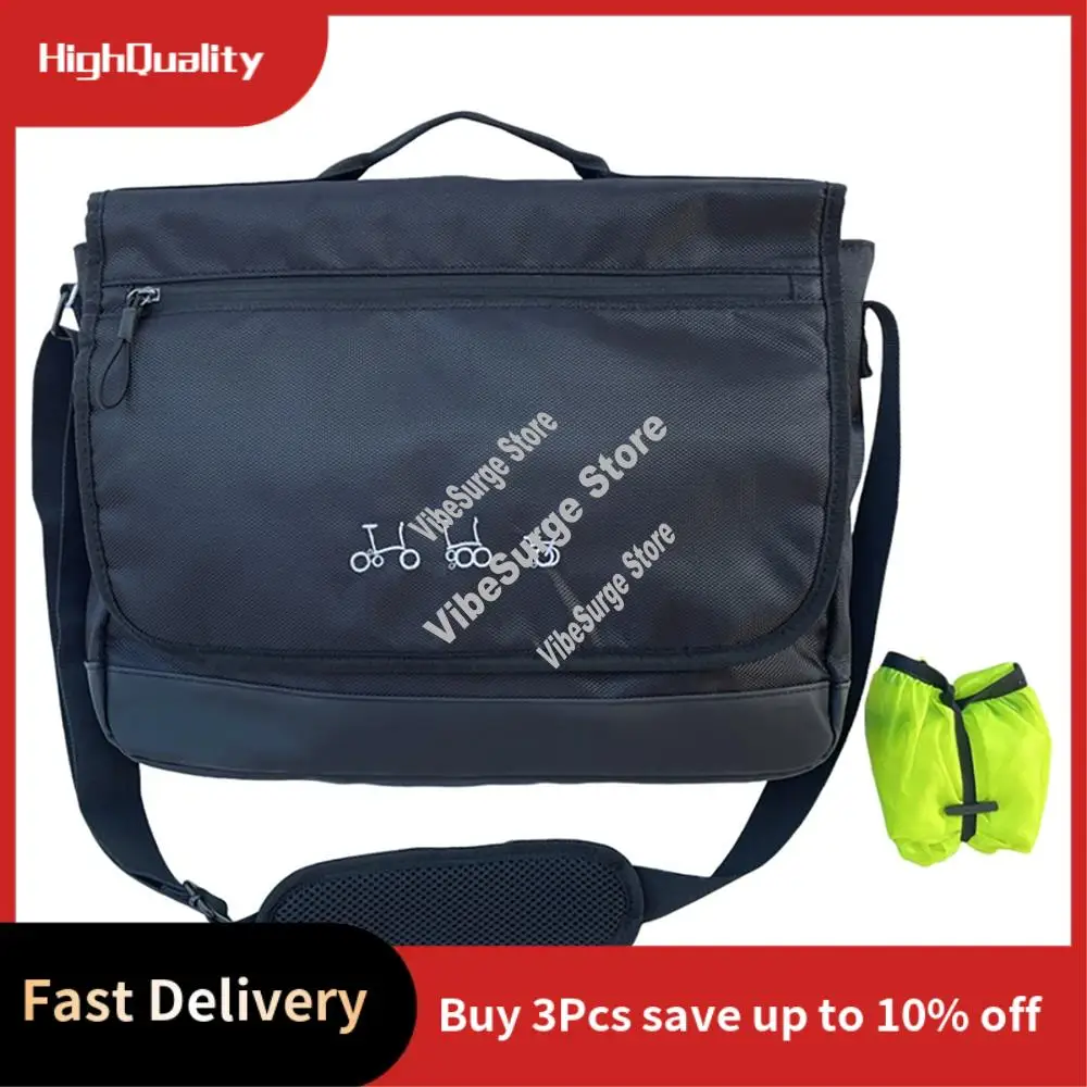 

ABWY-Bicycle Front Bag Bike Shoulder Bags For Brompton 3SIXTY Folding Accessories With Rain Cover Bag