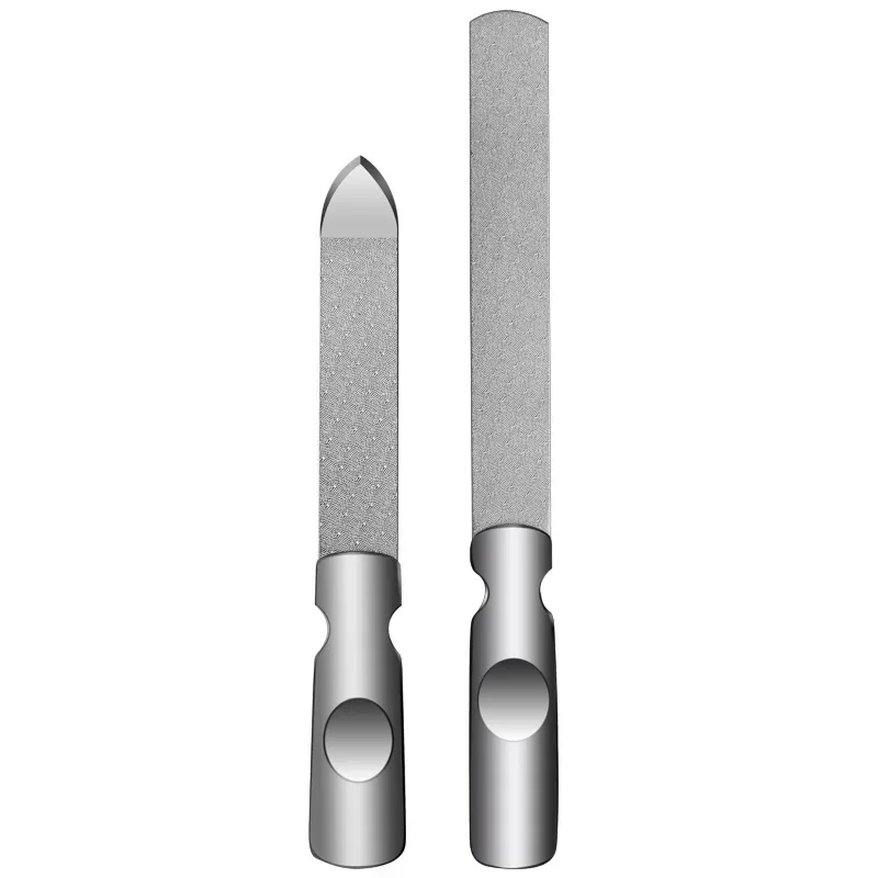 1pc Edelstahl Doppel Seite Nagel Datei Styling Zubehör Polish Remover Für Puffer Maniküre Werkzeuge Für Salon Zu Hause Und reisen