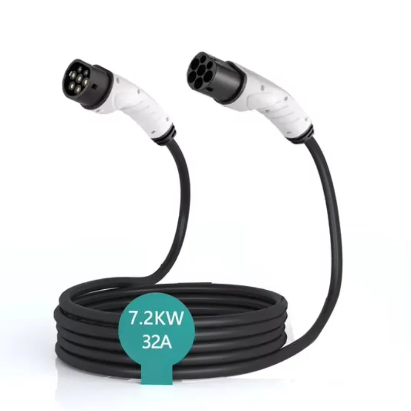 TUV CE Certificated IEC 62196 Type 2 to Type2 32A Single-phase MENNEKES 5M AC EV Charging Cable