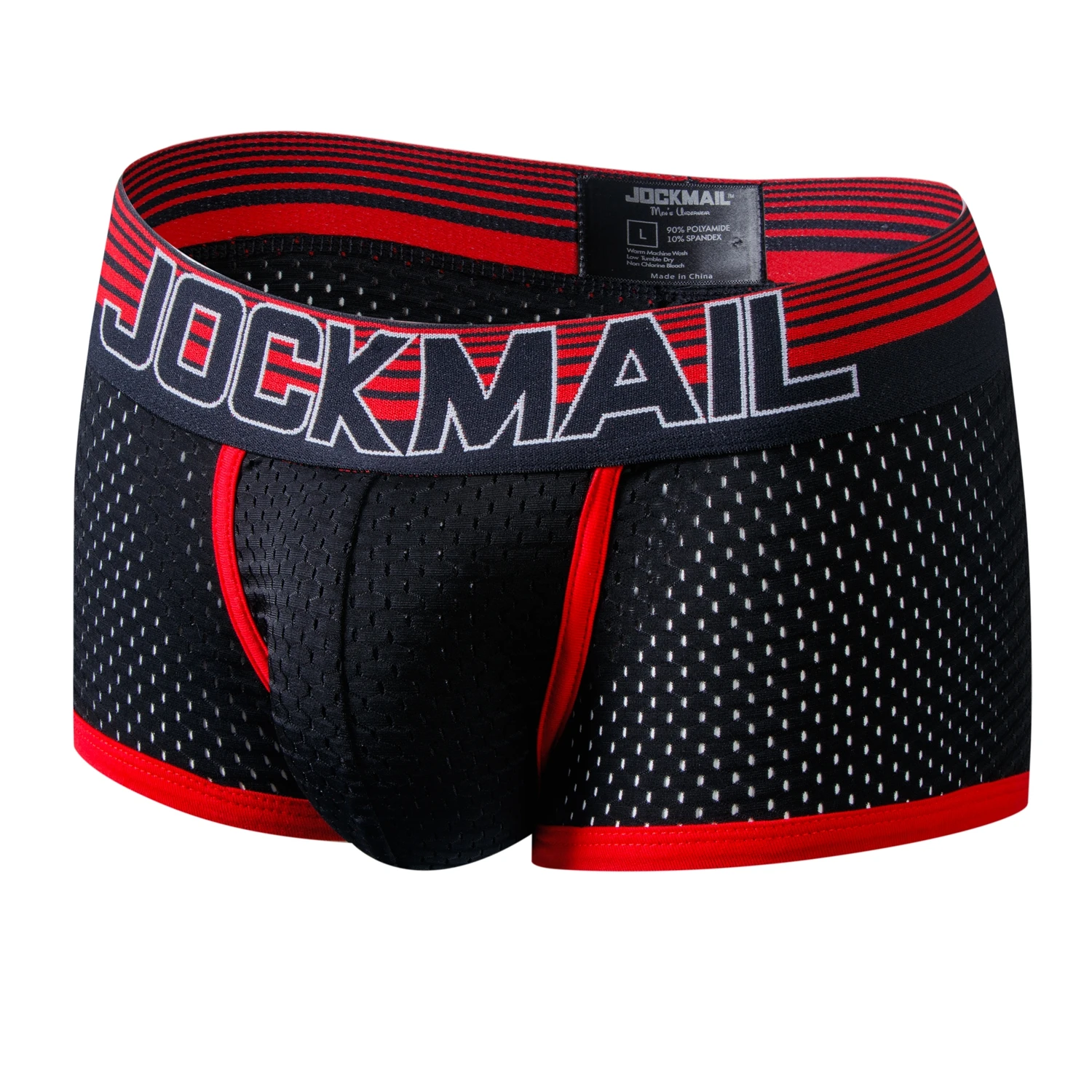 JOCKMAIL New Sexy Men Underwear Boxer Breathable Mesh boxershorts men Male Underpants cueca Gay penis pouch Panties Mens Trunks