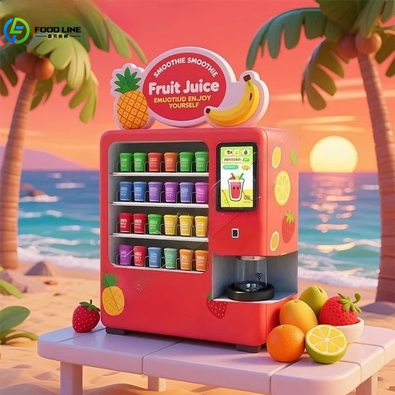 Smoothie Maker Vending Machine Smoothie Automat with SDK Function for Frozen Fruits Protein Fruit Smoothies Blending Customized