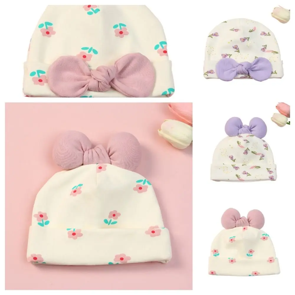 

Printing Boneless Muslin Hat Lovely Animal Cartoon Newbron Headwear Cotton Soft Infant Beanies Cap Toddler