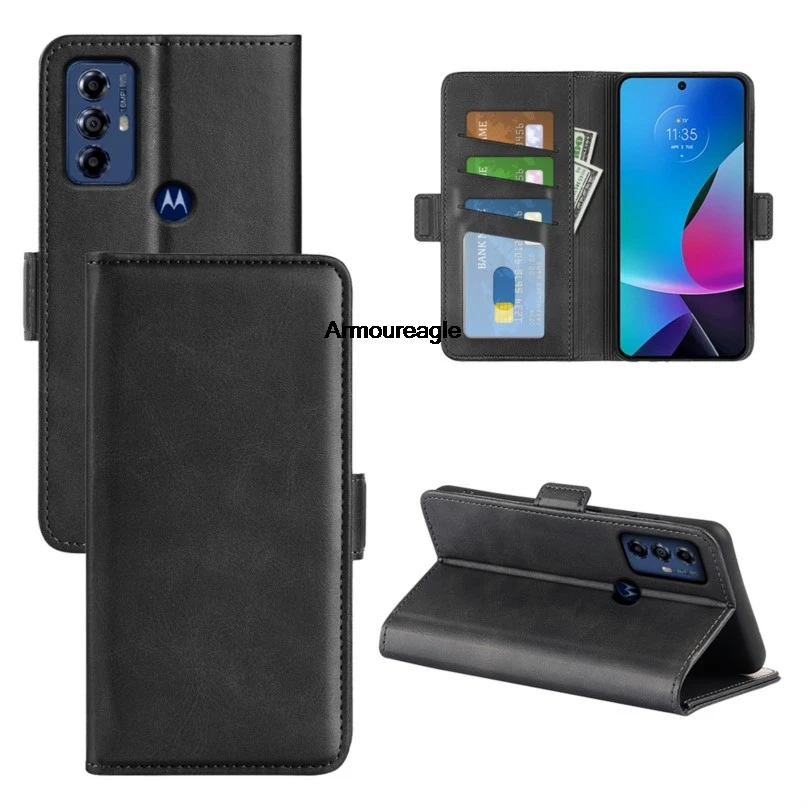 black case guard on for moto g play 2023 leather wallet flip cover vintage magnet phone case for moto g play 2023 coque shell