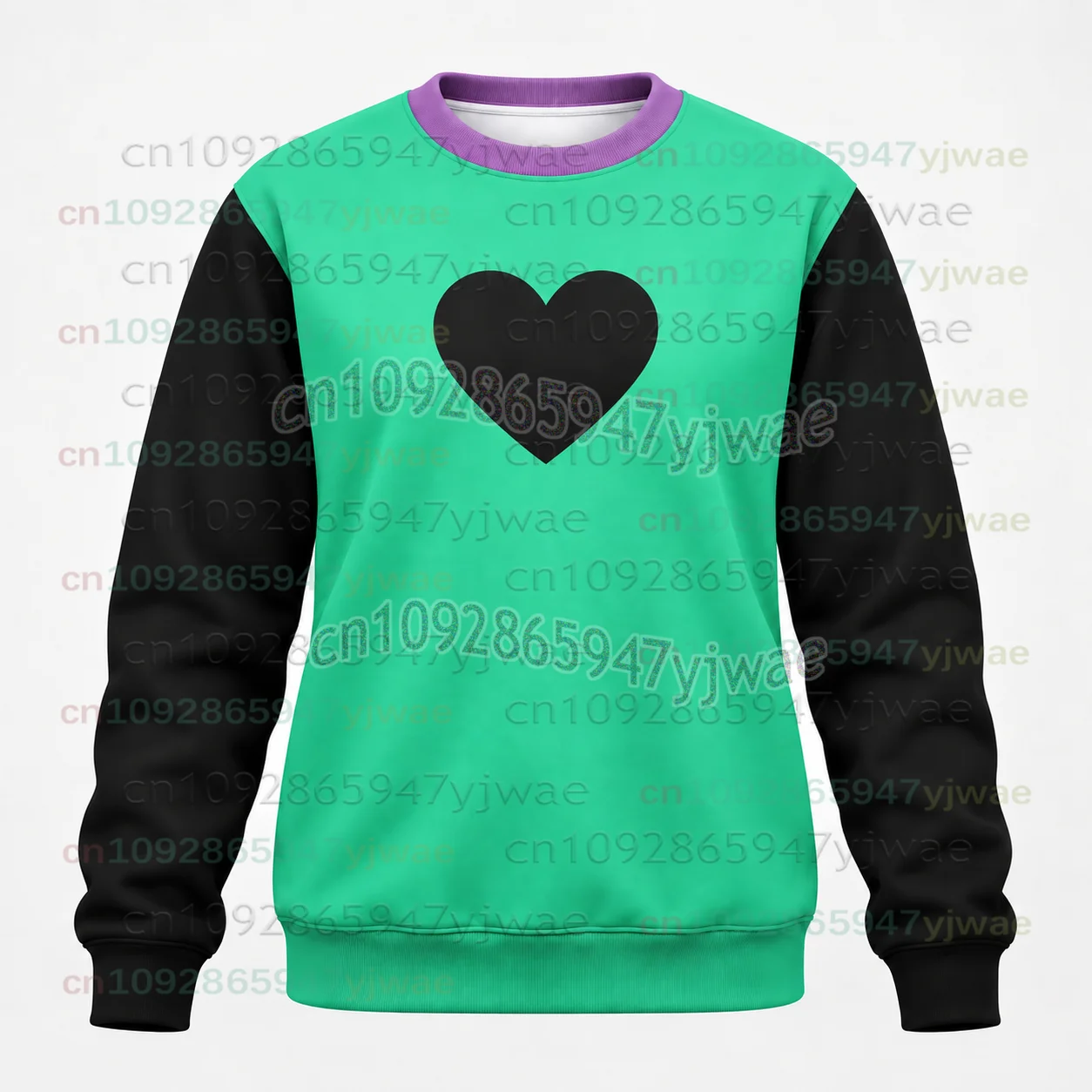 Deltarune Undertale Kris Cosplay Langarm-Sweatshirt mit O-Ausschnitt, Modisches Kleidungsstück für Männer und Frauen, 2026, Grün-Gelb Gestreifter Pullover – Detail 5