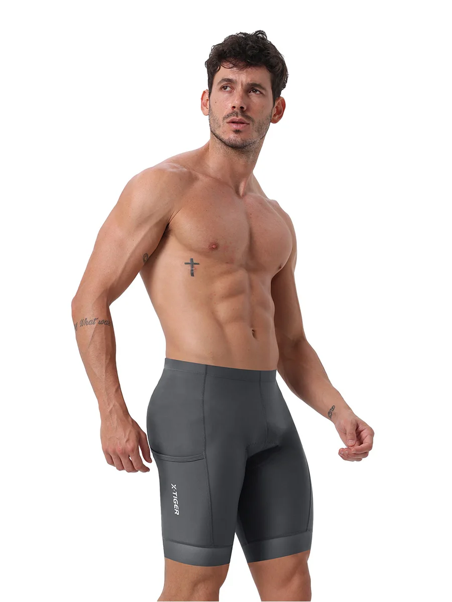 X-TIGER Premium-Rennrad-Shorts mit 5D-Gel-Pads, Herren-Radhose mit Reißverschlusstaschen, atmungsaktive Outdoor-Fahrradausrüstung – Detail 10