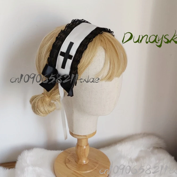 

Gothic Lolita KC Headband - Lace Hairpiece for Maid/Cosplay Halloween/Christmas/Oktoberfest/Easter