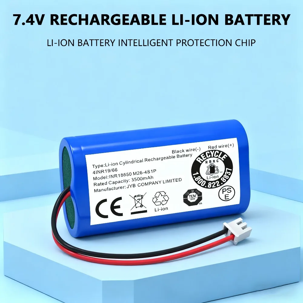 

7.4V 3500mAh Li-ion Battery Pack Replacement for Speaker Walkie Talkie Bluetooth Boombox Portable DVD Remote Control Toy Light