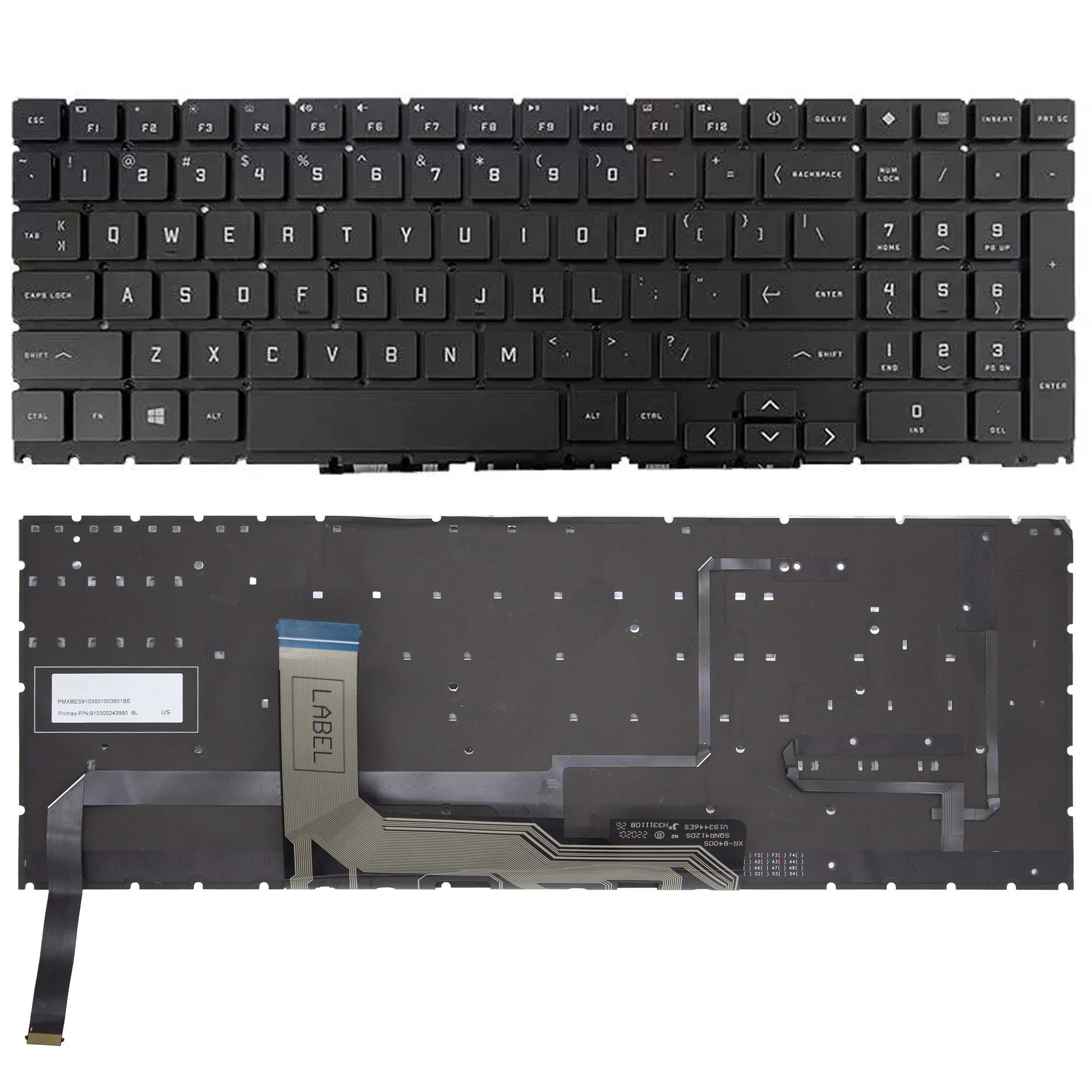 Imagem -04 - Teclado Portátil Original com Retroiluminação Rgb hp Omen 15-ek 15-en 16-b 16-k 16-u Tpn-q236 Tpn-q265 Tpn-q280 Novo