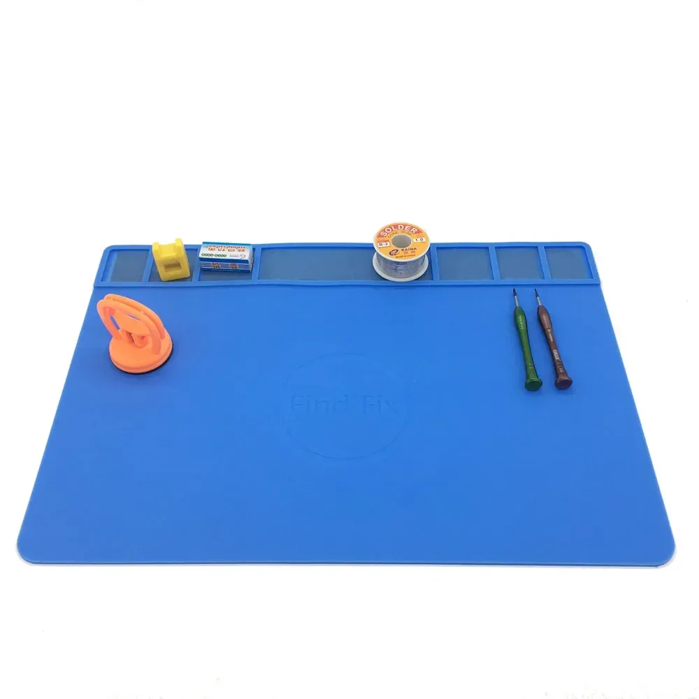 

49x35cm 3 colors with Magnetic Screw Mat Section Heat Insulation Silicone Pad BGA Soldering Repair Station Maintenance Platform