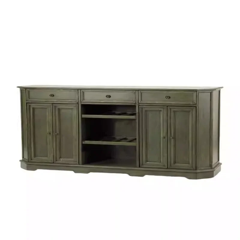 

American neoclassical simple modern solid wood dining side porch cabinet French club model room locker