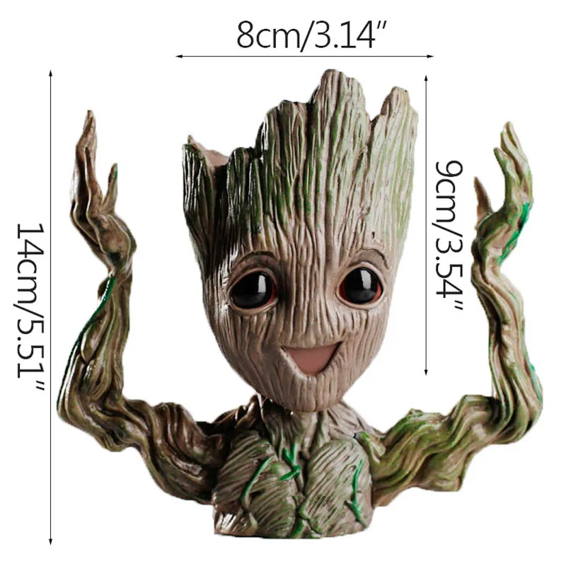 Woondecoratie Ambachten Miniatuur Model Kantoor Desktop Display Cartoon Groot Beeldjes Handwerk Decor Boom Man Ornament 5CM