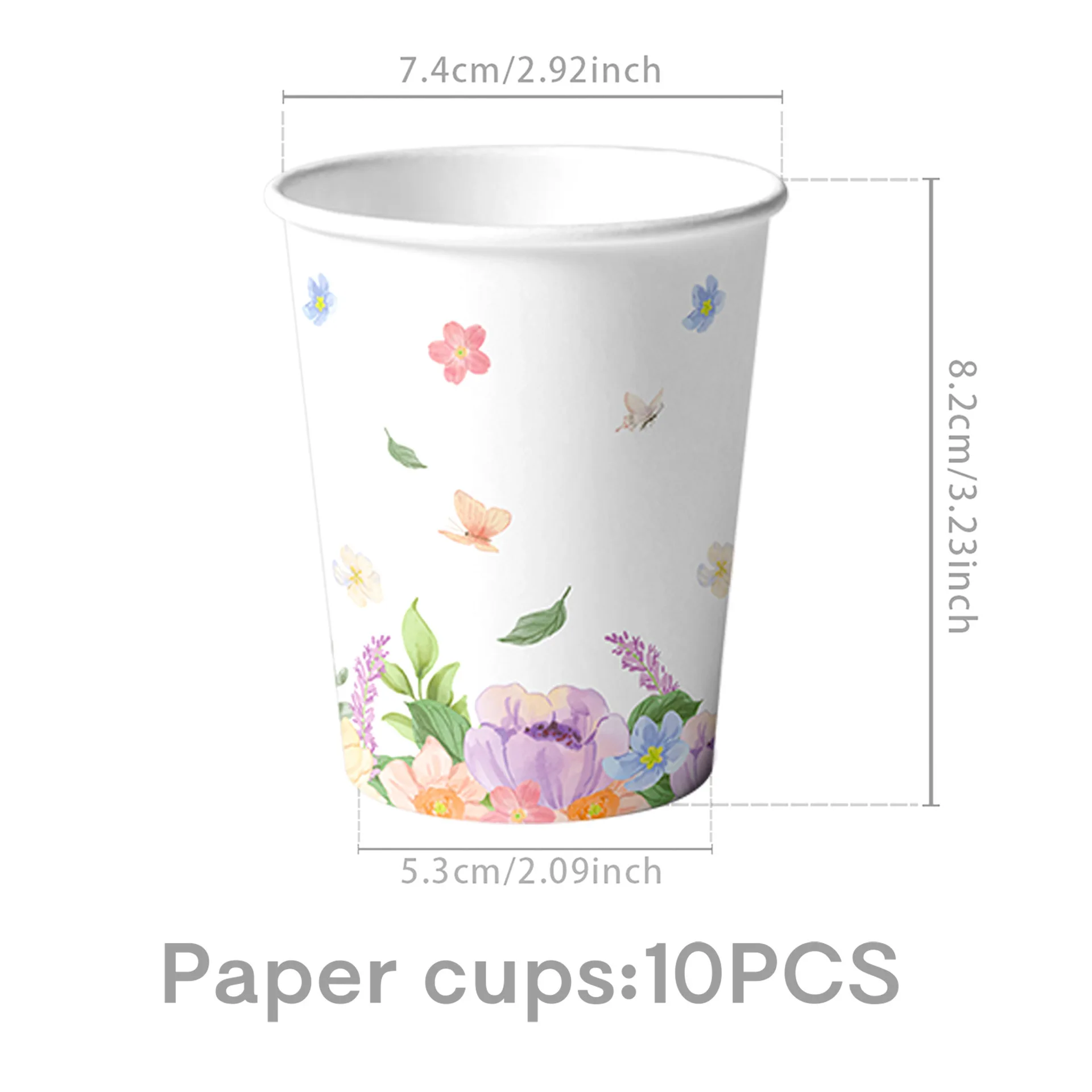 Schmetterling Einweggeschirr Pappteller Becher Servietten Banner Tischdecke Tortenständer Mädchen Geburtstagsparty Baby-Shower Dekoration – Detail 5