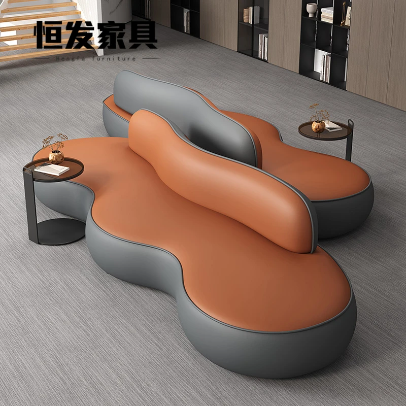 Nordic บริษัท Negotiation โซฟาล็อบบี้โรงแรมธุรกิจแผนกต้อนรับการประชุม REST Area Waiting PU หนังโซฟาเฟอร์นิเจอร์สํานักงาน FYBS