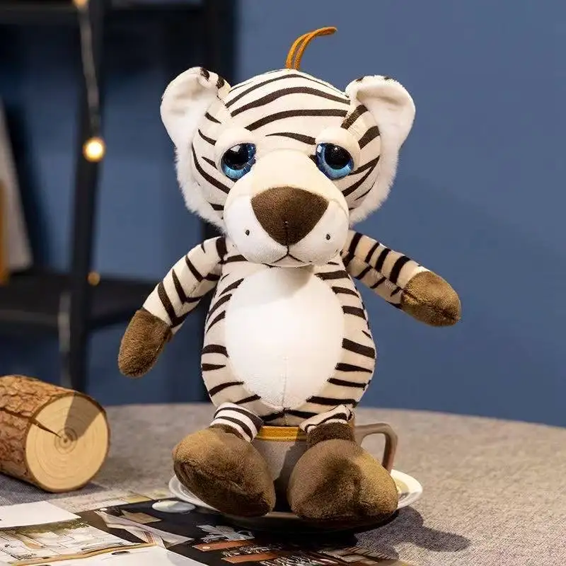 Nieuwste Fun Zoo Grote Ogen Dierenpop Kawaii Gevulde Knuffel Handgemaakte Pop Cartoon Anime Schattige Kinderverjaardagscadeau Pop