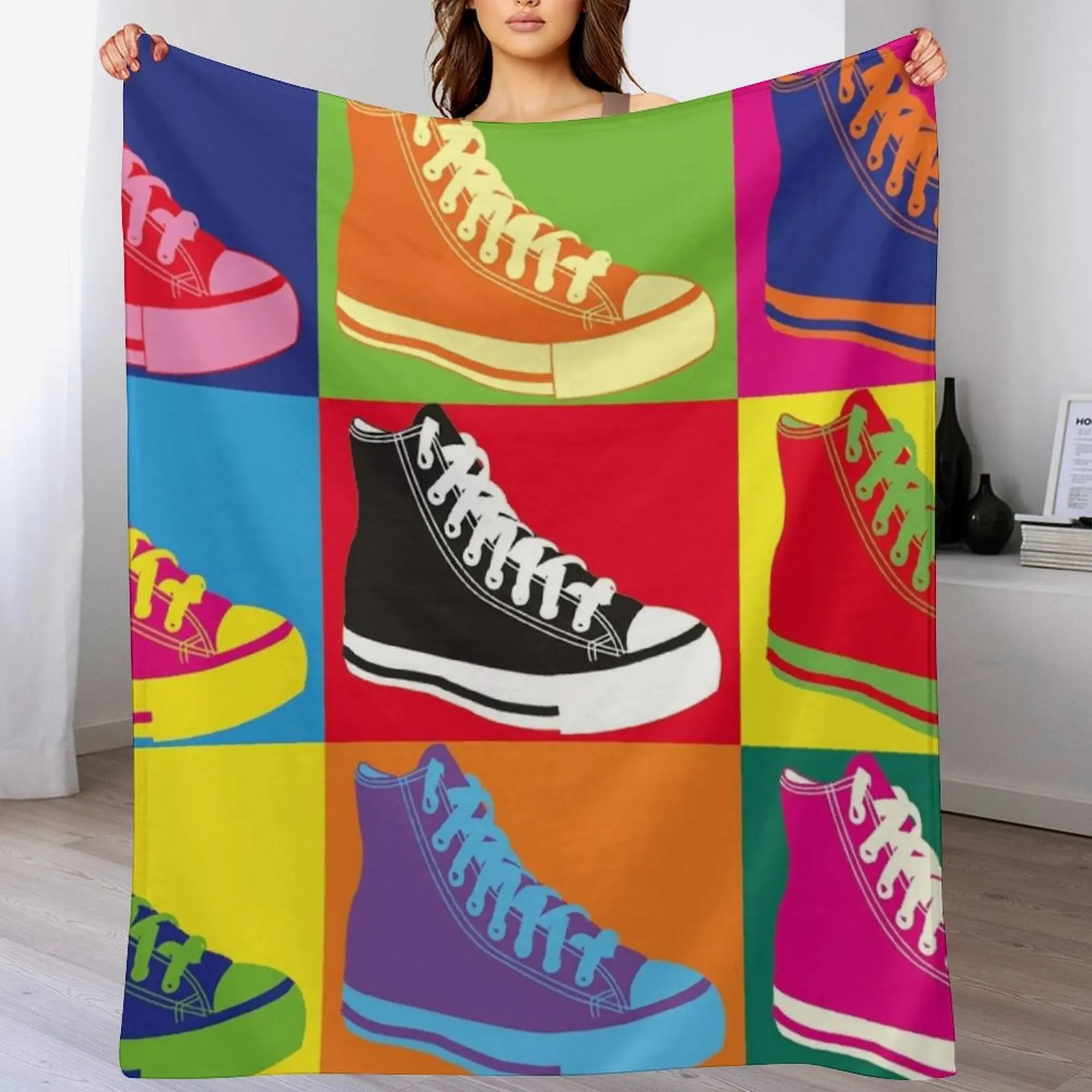 

Andy Warhol, 1928-1987 USA, Pop art Original Paintings by Andy Warhol Throw Blanket Thins Baby Softest Cute Plaid Blankets