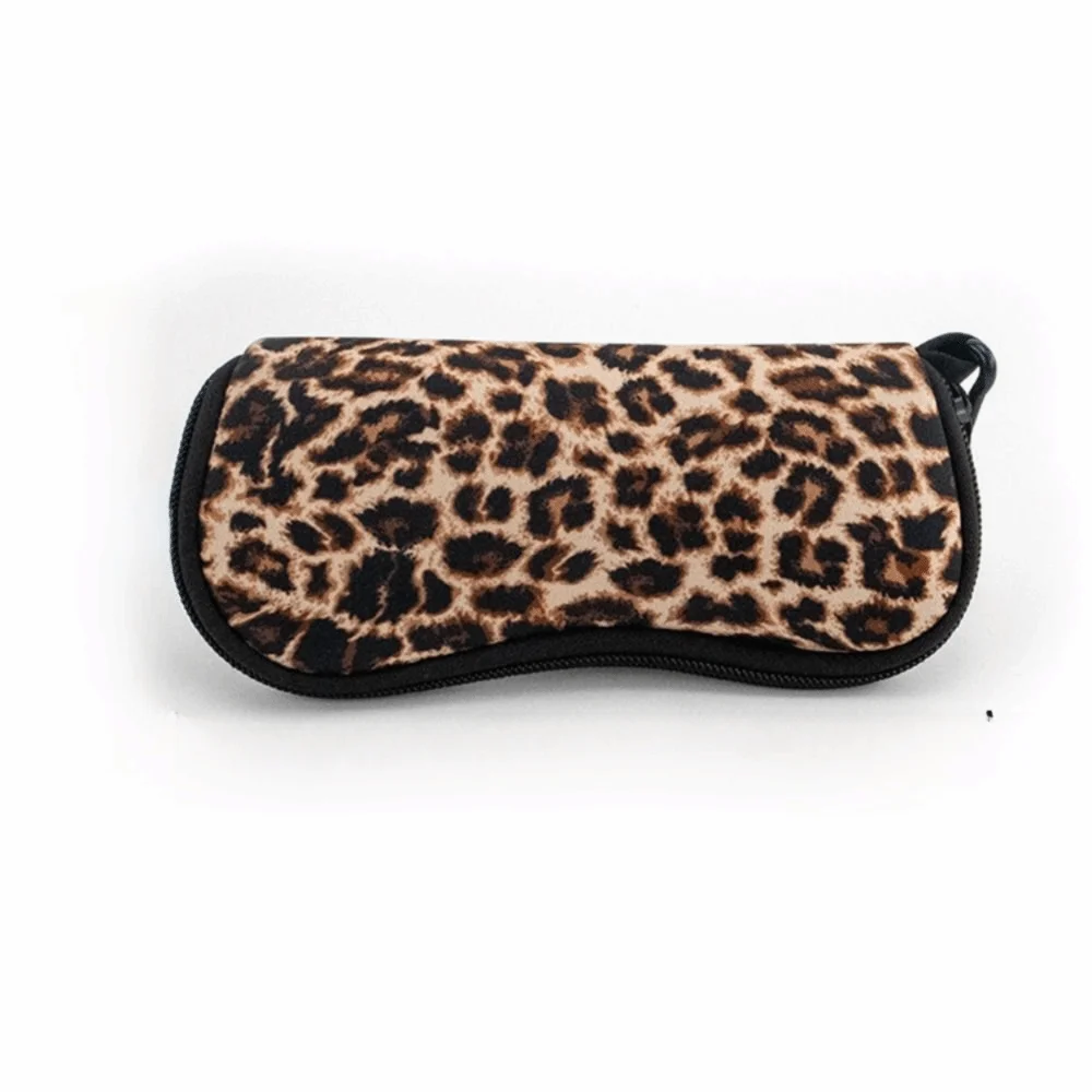 

Ultra Light Leopard Glasses Case Soft Portable Storage Sunglasses Box Eyewear Protection Compact Storage Bag Men and Women