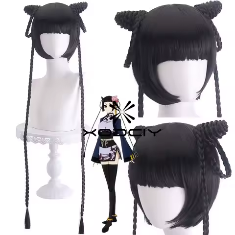 Ran mao Wig From Anime Black Butler Black 90cm Long Synthetic Hair Cosplay Wig Heat Resistance Halloween Party Wigs
