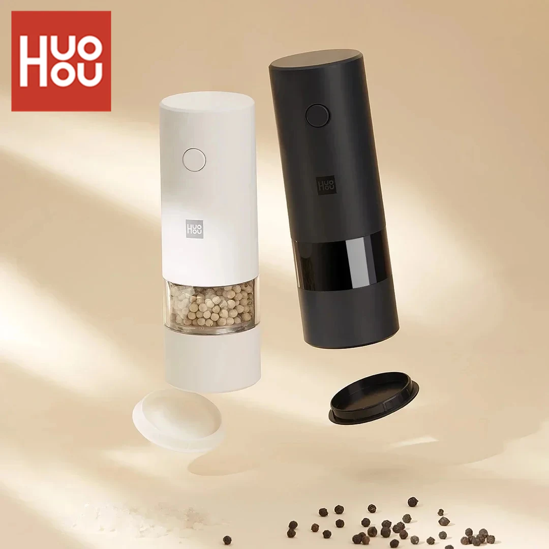 HuoHou Electric Grinder Seasonings Spices Pepper Grain Mill Salt Shaker LED 5 Modes Grinding Machine Kitchen Cooking Power Tool