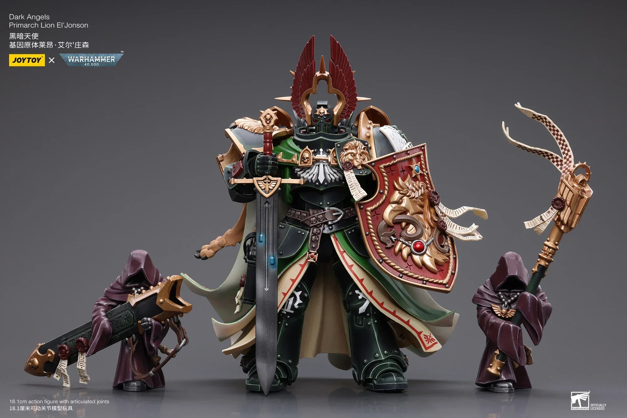 JOYTOY Warhammer 40k 1/18 Action Figures Dark Angels Primarch Lion El‘Jonson Collections Statue Model Decor Toy Birthday Gift