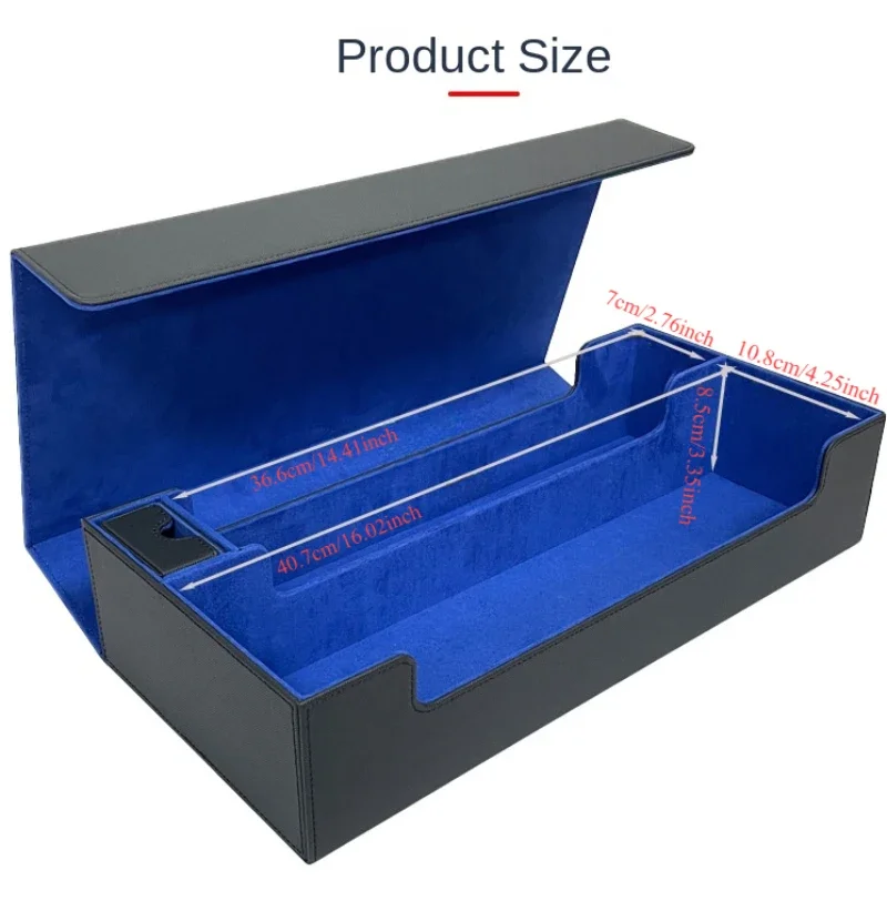 600 +/100 + couro do plutônio cartões de negociação caixa de armazenamento comandante cartão deck caso fecho magnético titular do cartão se encaixa para cartões de jogo mágicos