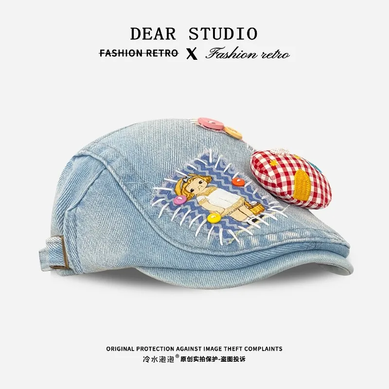 

Новые модные джинсовые береты Y2K в стиле «свит-кьют» для женщин: универсальные, стильные, для путешествий, весны и лета