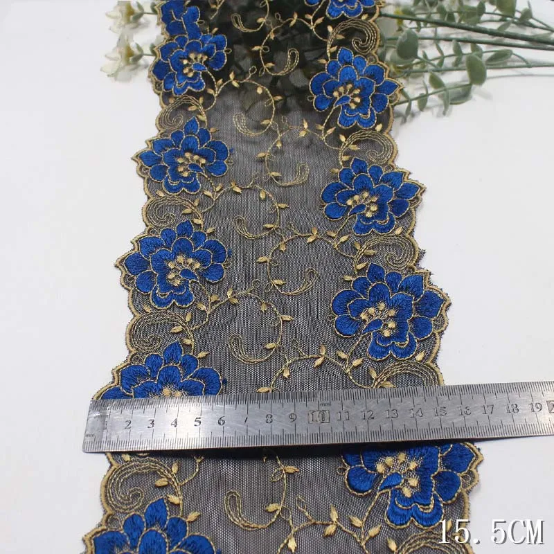 30Yards Two Tones Emboridery Lace Trim Skirt Hem Underwear Sewing Craft DIY Apparel Fabric Dress Lace Lingerie Bikini