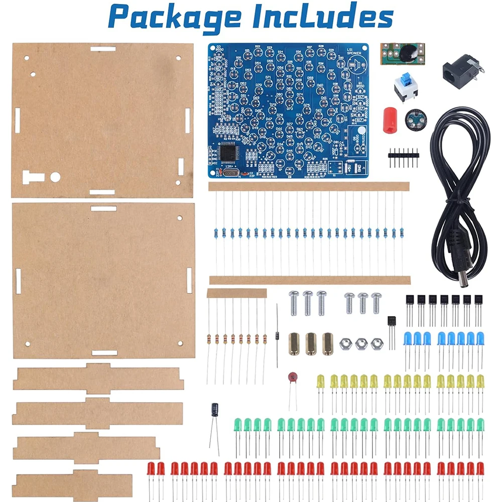 DIY LED Electronic Kit Heart Shaped LED Light RGB Flashing Module Water Lamp Soldering Project Practice For School Student STEM