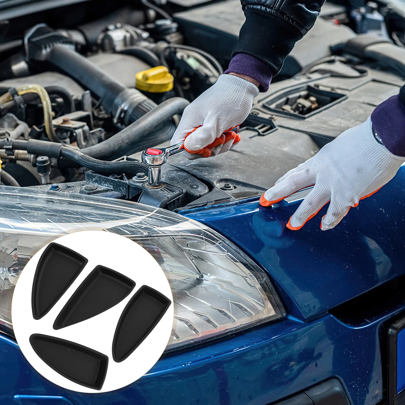 

4pcs Cover Automotive Front Vehicle Car Parts Car Cover Automotive Interior Vehicle Front Door Switch Bezel Cap Interior Door