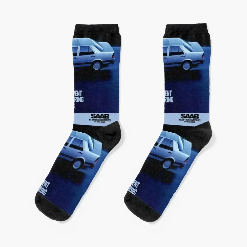 SAAB 9000 Socks colored men cotton high quality Hiking boots Running Male Socks Women's