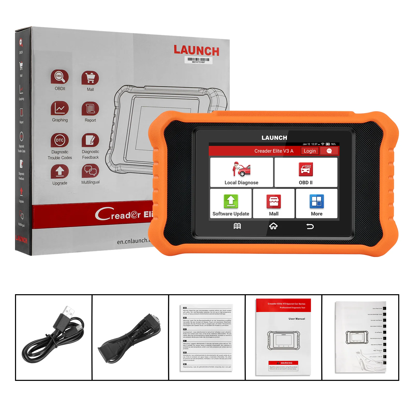LAUNCH Creader Elite V3 オート診断ツール OBDスキャナー