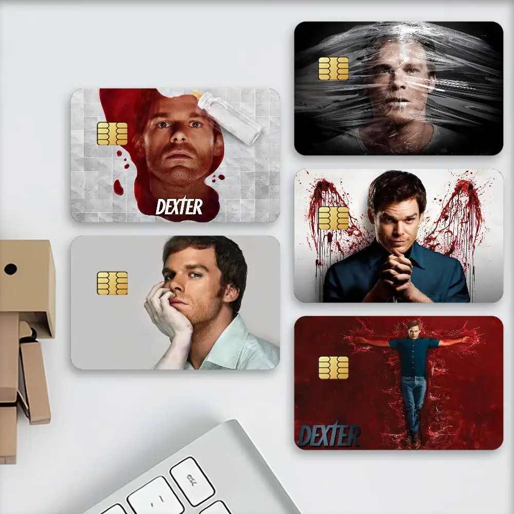 TV Show Dexter Credit Decorative Card Stickers Suitable For Bank Cards Metro Transit Anti-scratch Gift 4PCS
